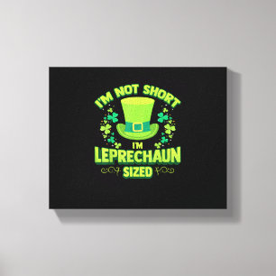 Irish Leprechaun Gag Gift Short Women Shamrock T-S Canvas Print
