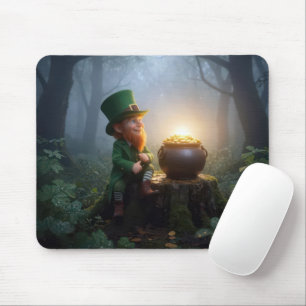 Irish Leprechaun In a Misty Forest Mouse Mat