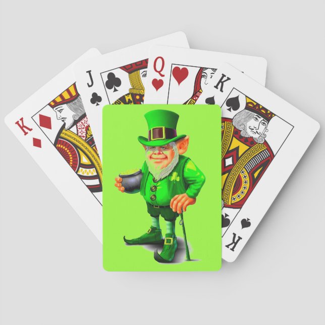 IRISH LEPRECHAUN playing cards (Back)