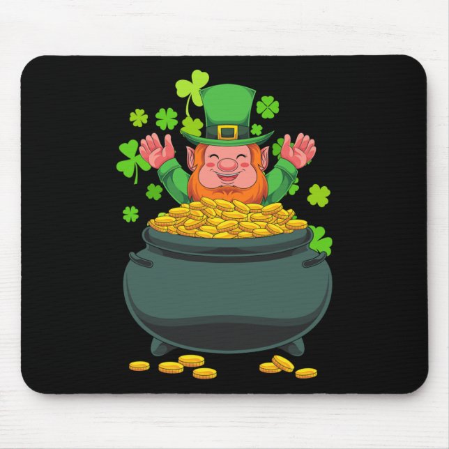 Irish Leprechaun Pot Of Gold Ireland St Patricks D Mouse Mat (Front)
