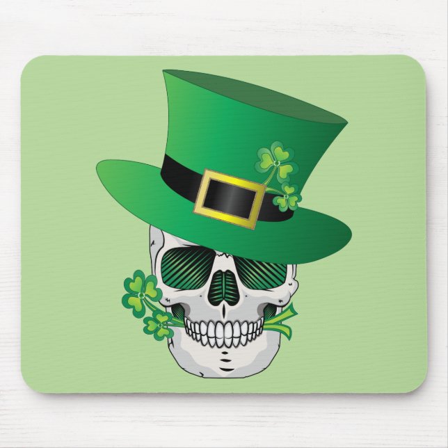 Irish Leprechaun Skull Mouse Mat (Front)