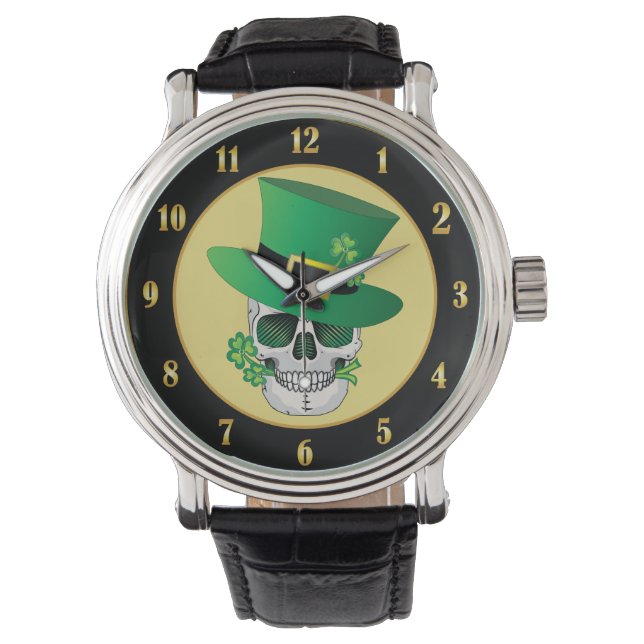 Irish Leprechaun Skull Watch (Front)