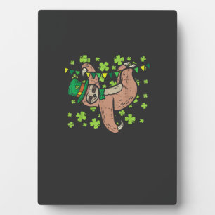 Irish Leprechaun Sloth Shamrock St Patricks Day An Plaque