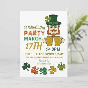 Irish Leprechaun, St Patrick's Day Party Invitation