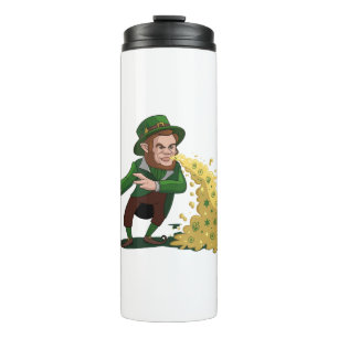 Irish Leprechaun Tossing Lucky Cookies Funny  Thermal Tumbler