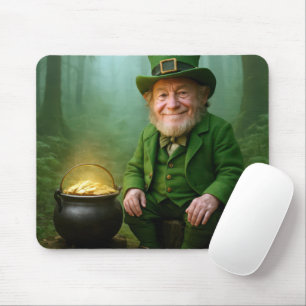 Irish Leprechaun with a Pot of Gold Mouse Mat
