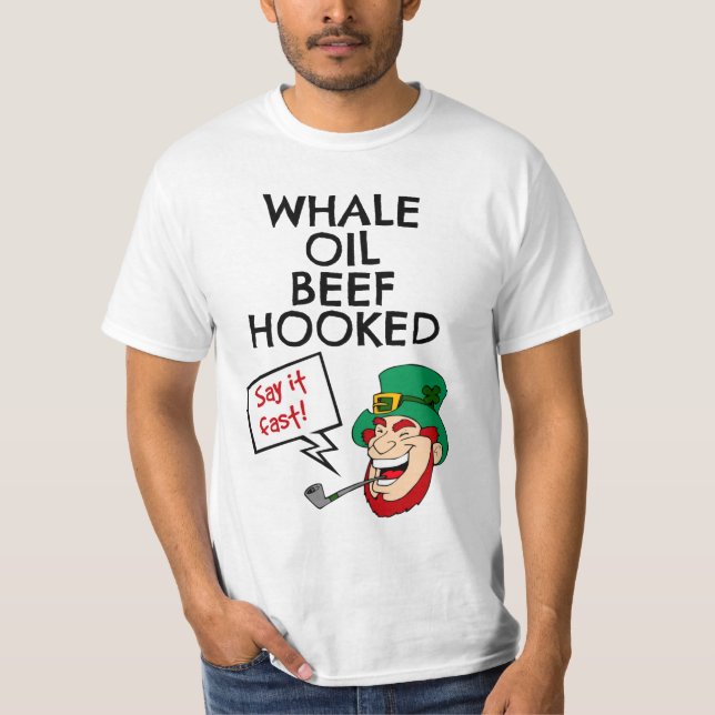 Irish Lesson: Whale Oil Beef Hooked Leprechaun T-Shirt (Front)