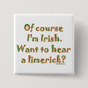 Irish Limerick 15 Cm Square Badge