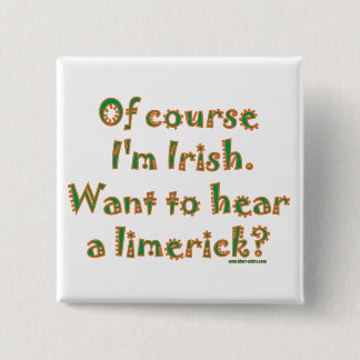 Irish Limerick 15 Cm Square Badge