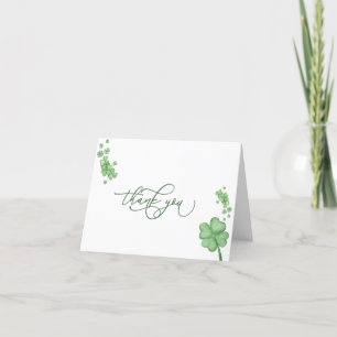 Irish Little Shamrock Baby Shower Thank You Card
