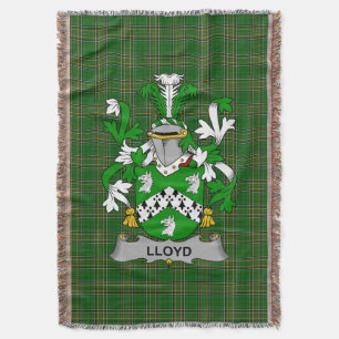 Irish Lloyd Coat of Arms Family Crest Ireland Throw Blanket