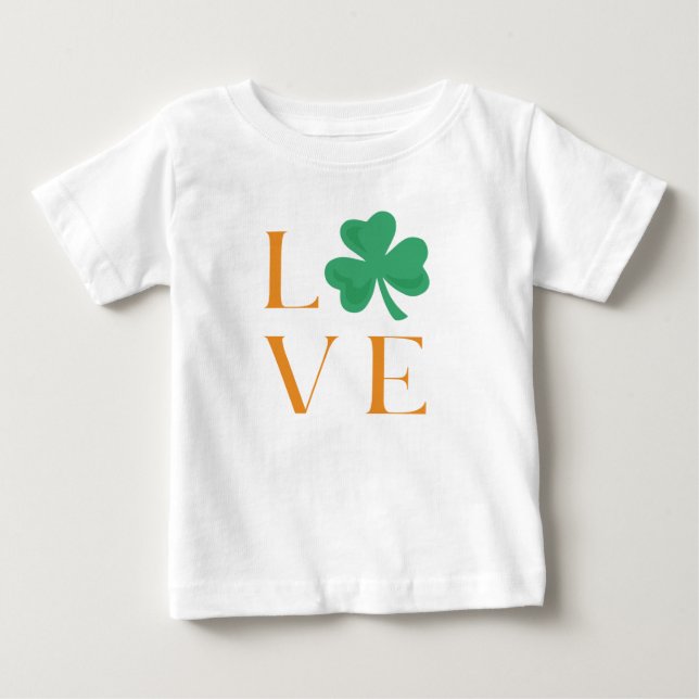 Irish Love Green and Orange Tee for Babies (Front)