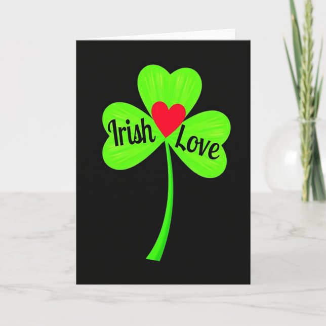 Irish Love Shamrock Card (Front)