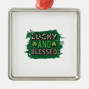 Irish Lucky And Blessed Metal Tree Decoration
