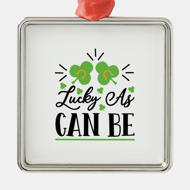 Irish Lucky As Can Be Metal Tree Decoration (Front)
