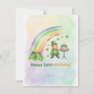 Irish Lucky Birthday Card March 17