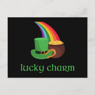 Irish Lucky Charm Rainbow Postcard