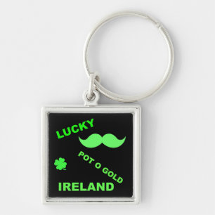 Irish Lucky Pot o Gold Quotes Key Ring