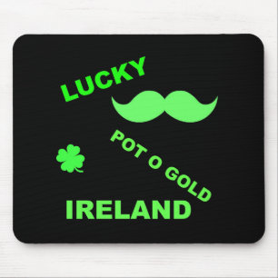 Irish Lucky Pot o Gold Quotes Mouse Mat
