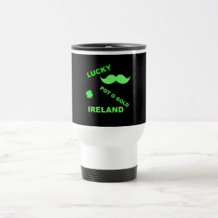 Irish Lucky Pot o Gold Quotes Travel Mug