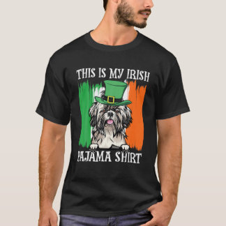 Irish Lucky Shamrock Green Clover Shih Tzu St Patr T-Shirt