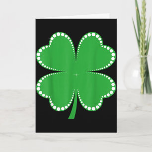 Irish lucky shamrock green clover st patrick's day card