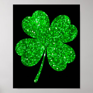 Irish Lucky Shamrock Green Clover St Patricks Day Poster
