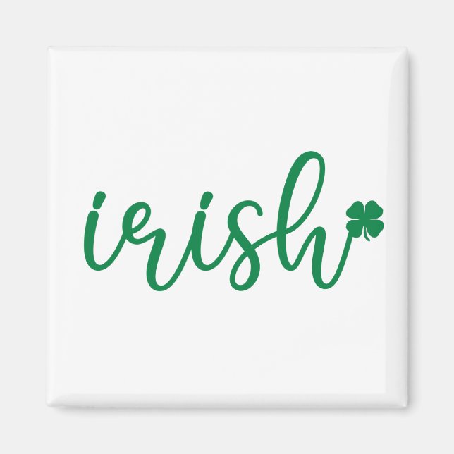 Irish Lucky Shamrock St. Patrick's Day Magnet (Front)