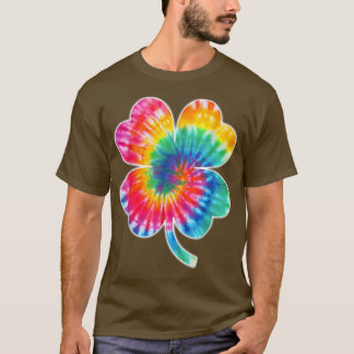Irish Lucky Shamrock Tie Dye Clover St Patrick's D T-Shirt