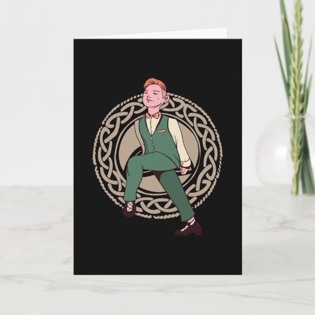 Irish male dancer card (Front)