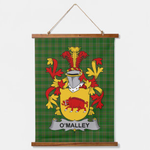Irish Malley or O_Malley Coat of Arms Family Crest Hanging Tapestry