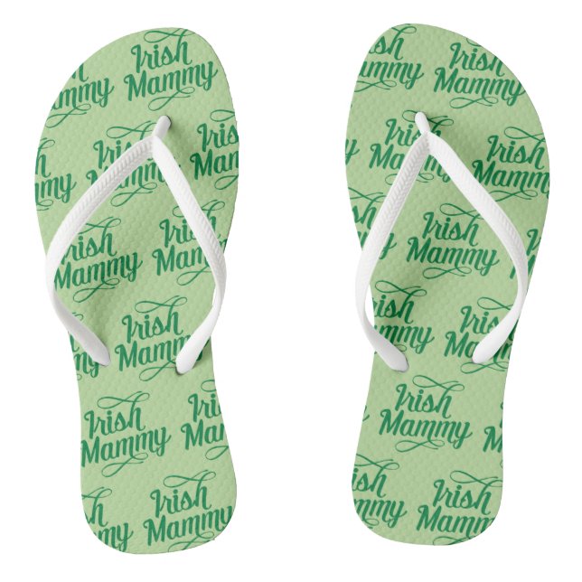 Irish Mammy Flipflops, Irish Dialect, Ireland Flip Flops (Footbed)