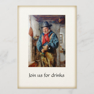 Irish Man & Whiskey Drinks Party Cocktails Invitation