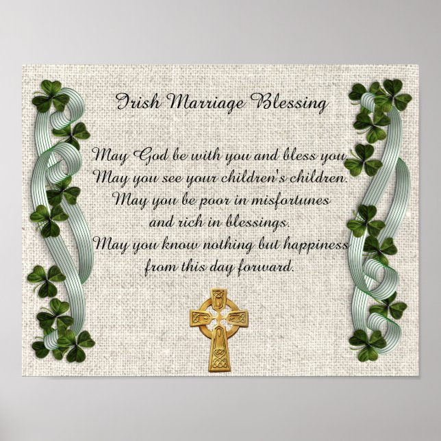 Irish Marriage blessing Poster (Front)