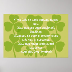 Irish Marriage Blessing Poster