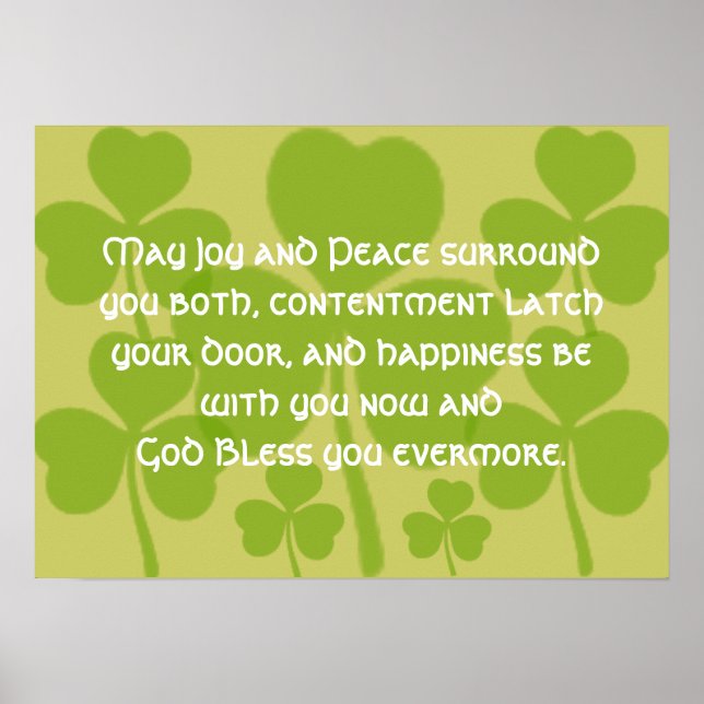 Irish Marriage Blessing - Poster (Front)