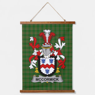 Irish McCormick Coat of Arms Family Crest Hanging Tapestry