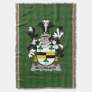 Irish McCready or McCreadie Coat of Arms Family C Throw Blanket