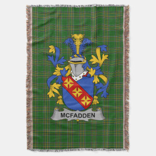 Irish McFadden or McFadyen Coat of Arms Family Cr Throw Blanket