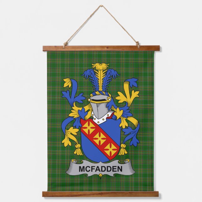 Irish McFadden or McFadyen Coat of Arms Family Cre Hanging Tapestry (Front)