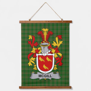 Irish McGill Coat of Arms Family Crest Hanging Tapestry