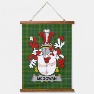 Irish McGowan or McGouan Coat of Arms Family Crest Hanging Tapestry