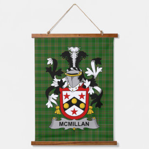 Irish McMillan Coat of Arms Family Crest Hanging Tapestry