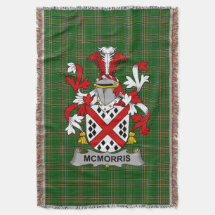 Irish McMorris or McMoresh Coat of Arms Family Cr Throw Blanket