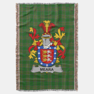 Irish Meara or O_Mara Coat of Arms Family Crest I Throw Blanket