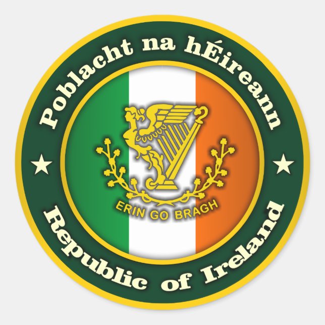 Irish Medallion 2 Classic Round Sticker (Front)