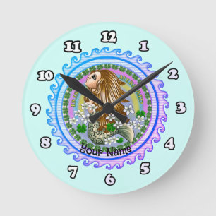 Irish Mermaid  clock