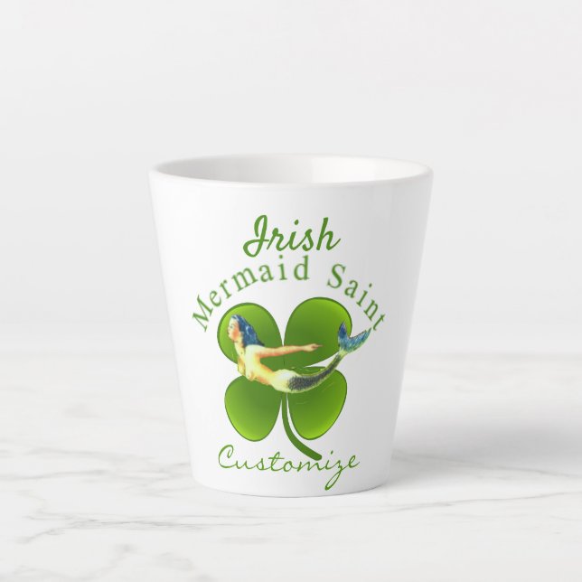 Irish Mermaid Saint Thunder_Cove Latte Mug (Front)