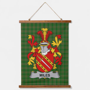 Irish Miles or Moyles Coat of Arms Family Crest Hanging Tapestry
