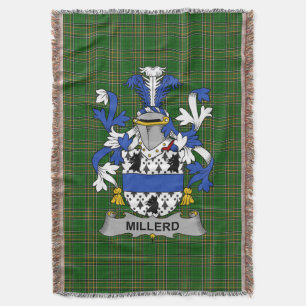 Irish Millerd Coat of Arms Family Crest Ireland Throw Blanket